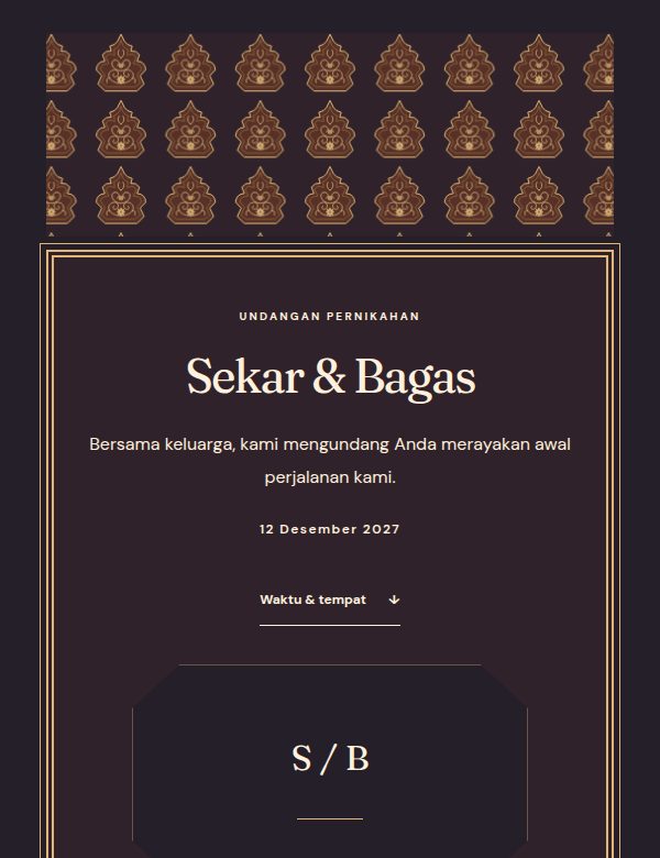 Tampilan demo tema Bungong Aceh