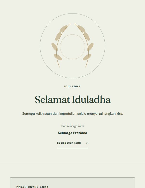 Tampilan demo tema Lingkar Berbagi