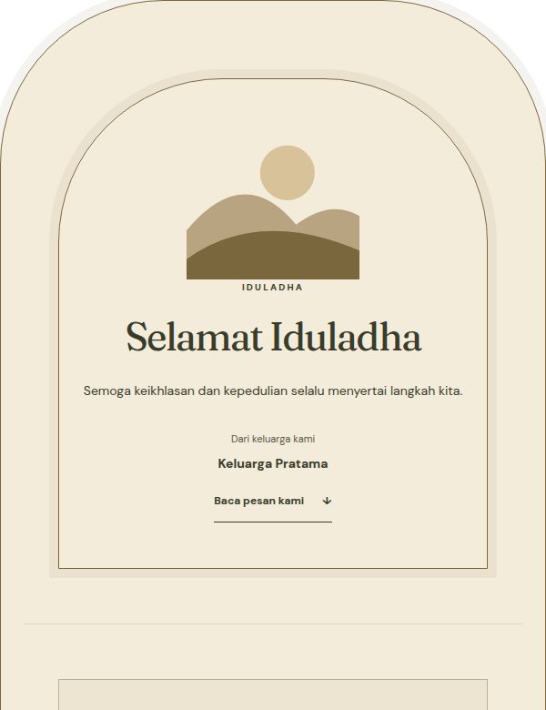Tampilan demo tema Ruang Ikhlas