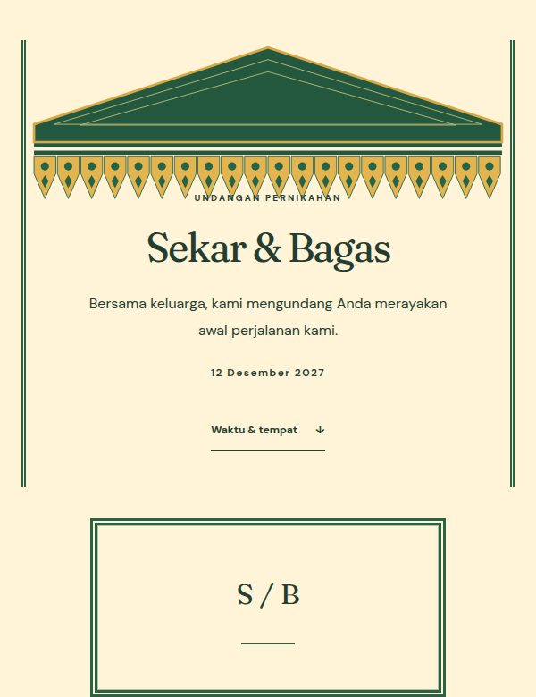 Tampilan demo tema Serambi Betawi