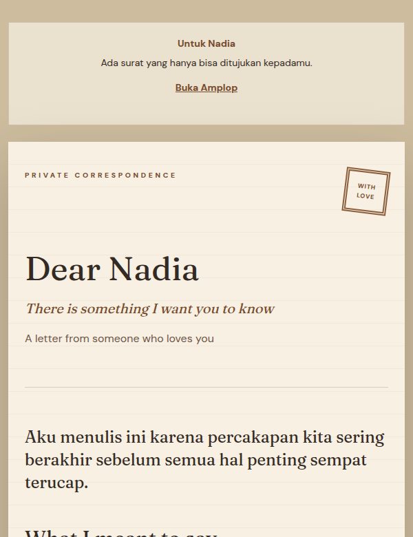 Tampilan demo tema Dear You