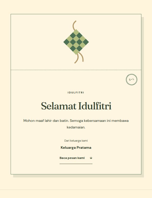 Tampilan demo tema Rumah Silaturahmi