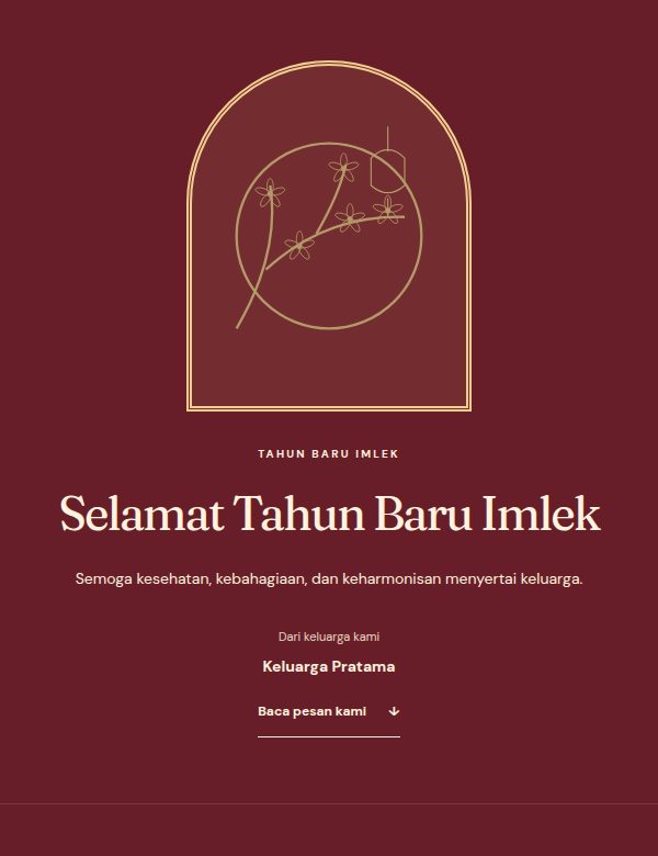 Tampilan demo tema Harmoni Imlek