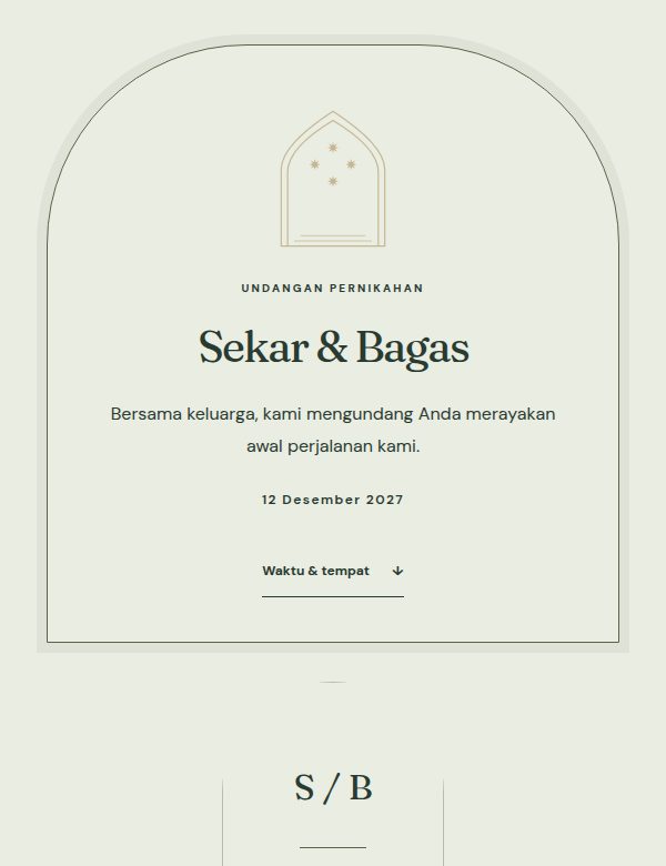 Tampilan demo tema Mihrab Cahaya