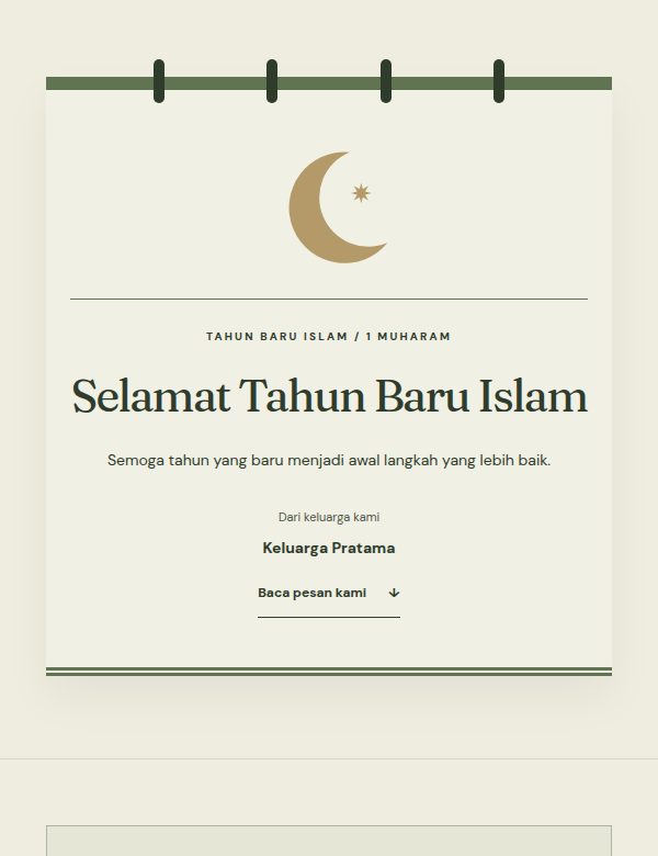 Tampilan demo tema Langkah Muharam