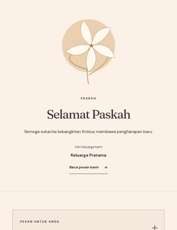 Tampilan demo tema Fajar Harapan