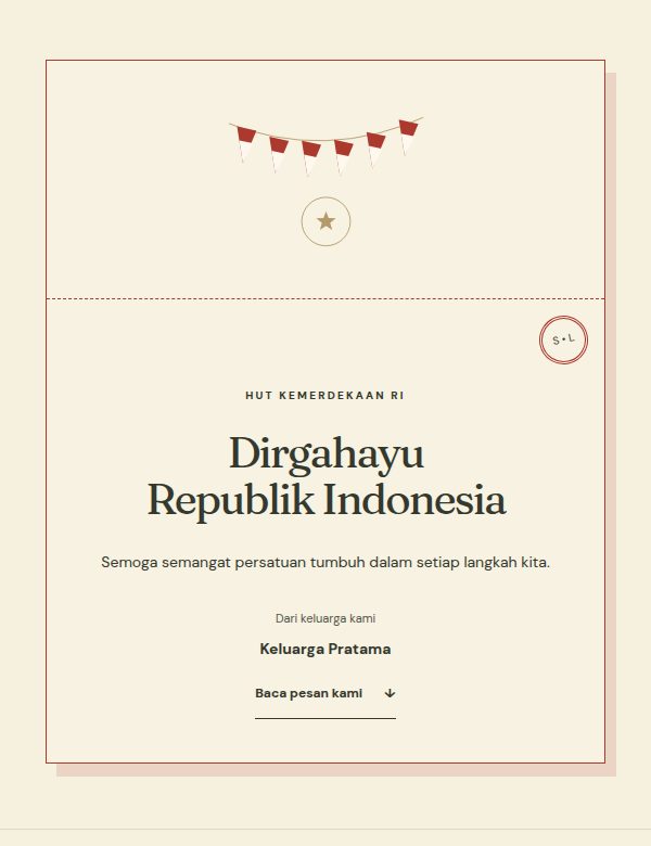 Tampilan demo tema Ruang Merdeka