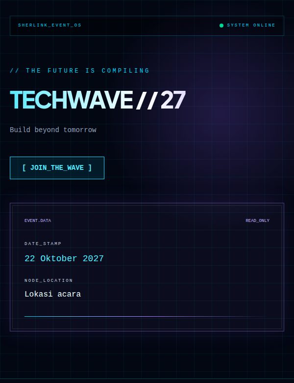 Tampilan demo tema TechWave
