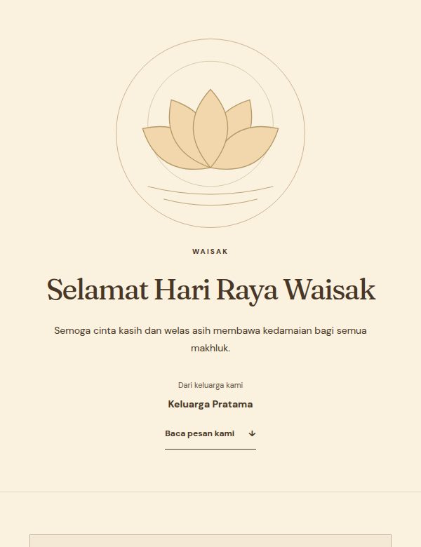 Tampilan demo tema Welas Asih