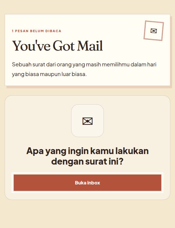 Tampilan demo tema You've Got Mail